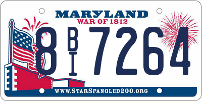 MD license plate 8BI7264