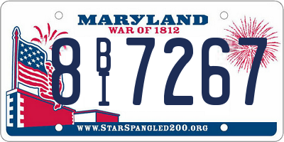 MD license plate 8BI7267