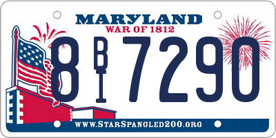 MD license plate 8BI7290