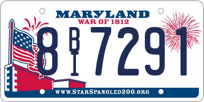 MD license plate 8BI7291