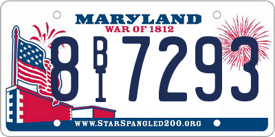 MD license plate 8BI7293