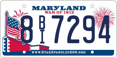 MD license plate 8BI7294
