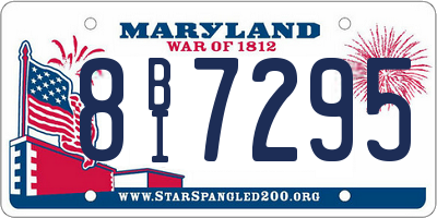 MD license plate 8BI7295