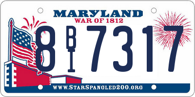 MD license plate 8BI7317