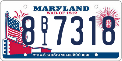 MD license plate 8BI7318