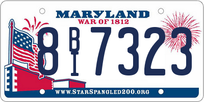 MD license plate 8BI7323