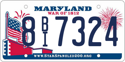 MD license plate 8BI7324