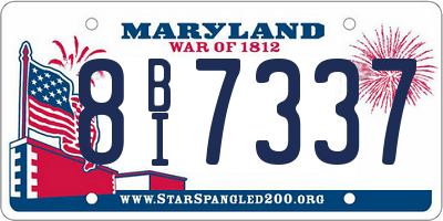 MD license plate 8BI7337