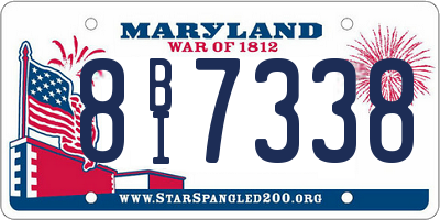 MD license plate 8BI7338