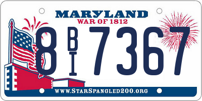 MD license plate 8BI7367