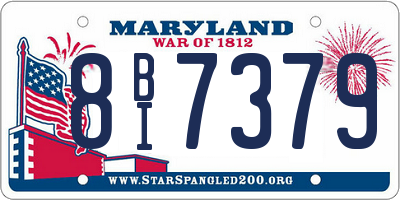 MD license plate 8BI7379