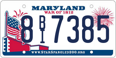 MD license plate 8BI7385