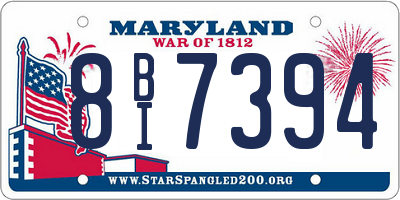 MD license plate 8BI7394