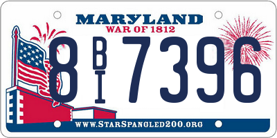 MD license plate 8BI7396