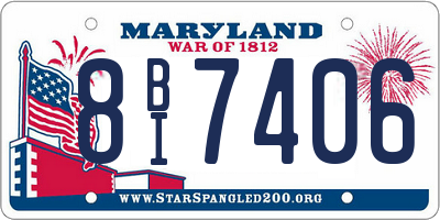 MD license plate 8BI7406