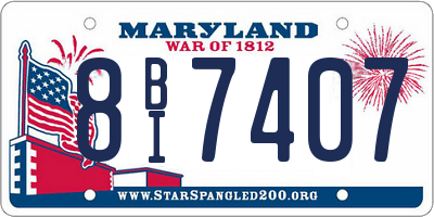 MD license plate 8BI7407