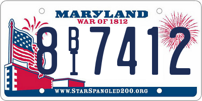MD license plate 8BI7412