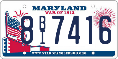 MD license plate 8BI7416