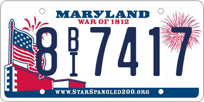 MD license plate 8BI7417