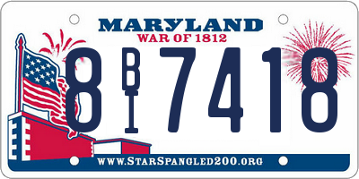 MD license plate 8BI7418
