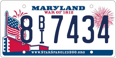 MD license plate 8BI7434