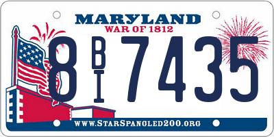 MD license plate 8BI7435