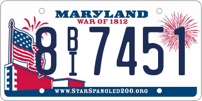 MD license plate 8BI7451