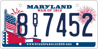 MD license plate 8BI7452