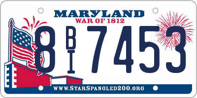 MD license plate 8BI7453