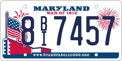 MD license plate 8BI7457