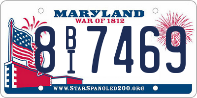 MD license plate 8BI7469
