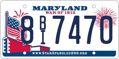 MD license plate 8BI7470