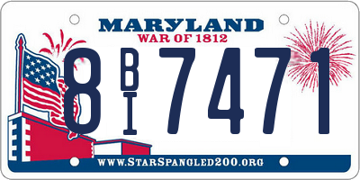 MD license plate 8BI7471