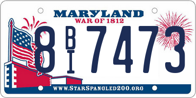 MD license plate 8BI7473