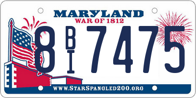 MD license plate 8BI7475