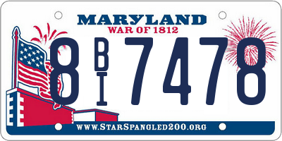 MD license plate 8BI7478
