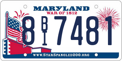 MD license plate 8BI7481