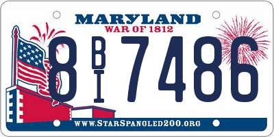 MD license plate 8BI7486