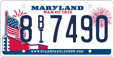 MD license plate 8BI7490