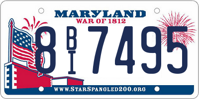 MD license plate 8BI7495