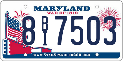 MD license plate 8BI7503
