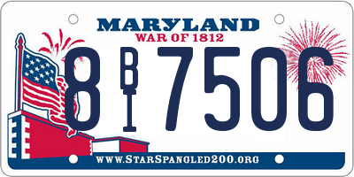 MD license plate 8BI7506