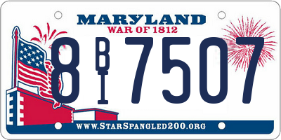 MD license plate 8BI7507