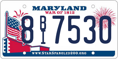 MD license plate 8BI7530