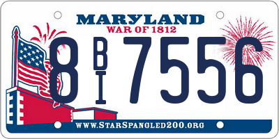 MD license plate 8BI7556