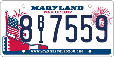 MD license plate 8BI7559