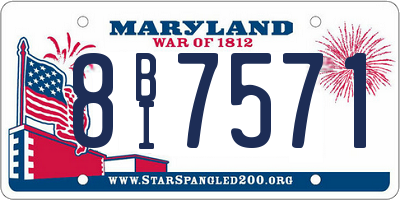 MD license plate 8BI7571