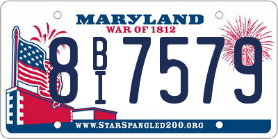 MD license plate 8BI7579