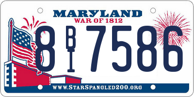 MD license plate 8BI7586