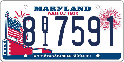 MD license plate 8BI7591